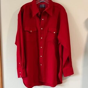 Pendleton - Vibrant Red Wool Shirt, button down